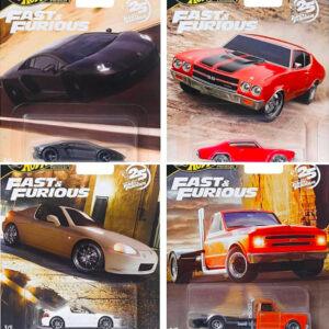 Hot Wheels Fast and Furious Set of 4 Pieces (US imports)